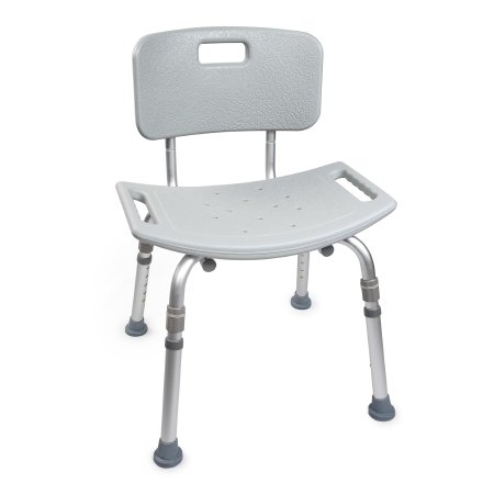 McKesson Shower Chair Bath Bench Without Arms 19-1/4 Inch Seat Width 300 lbs. Weight Capacity