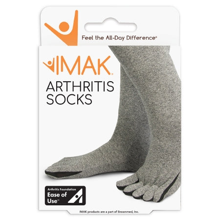 IMAK® Arthritis Socks Calf High Gray Closed Toe