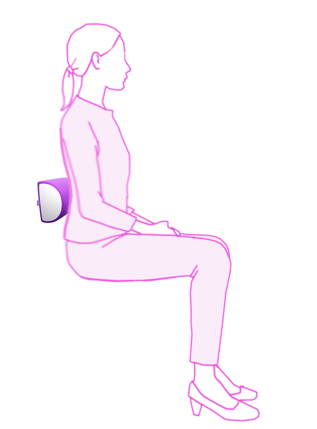 Icare Supporta half lumbar roll with flat rear face