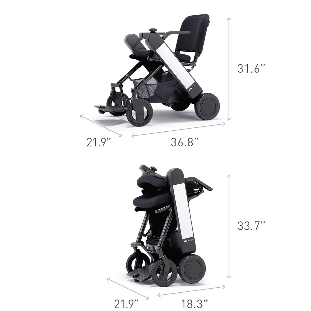 WHILL Model F Travel Power Chair