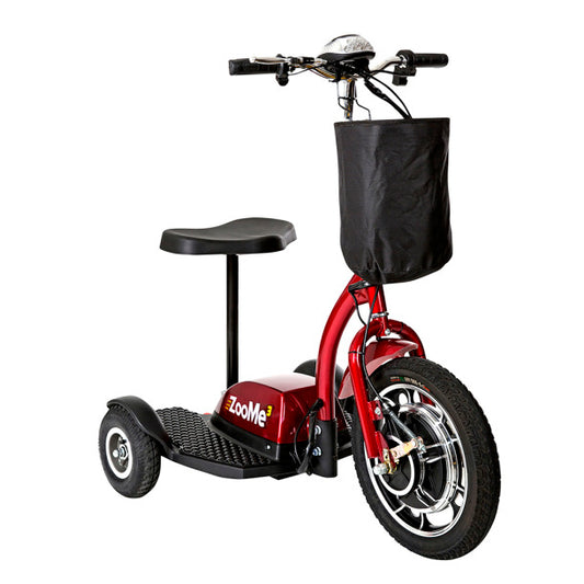 Drive 3 ZooMe Wheel Electric Scooter  300 lbs. Weight Capacity Red