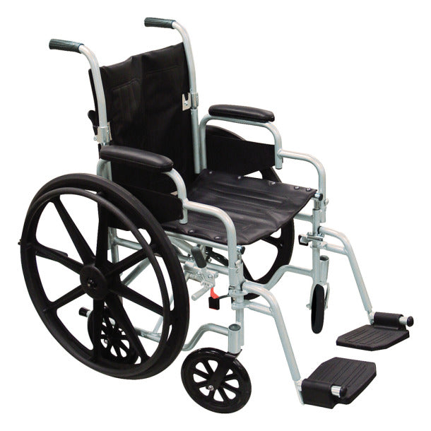 Drive Poly-Fly High Strength, Lightweight Wheelchair/Flyweight Transport Chair Combo