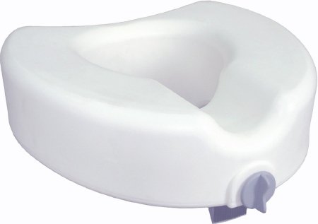 Drive Elongated Raised Toilet Seat with Lock