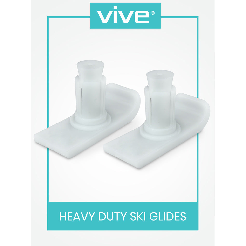 Vive Heavy Duty Walker Ski Glides
