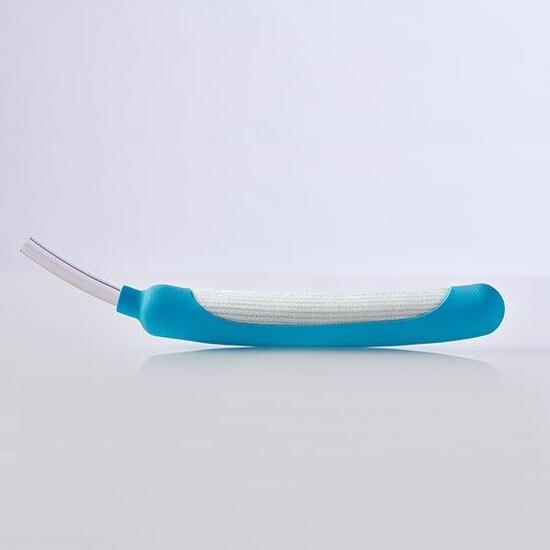 Americare female external catheter with blue handle, sold here as a two box or three box supply, compatible with PureWick collection systems
