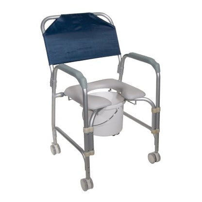Drive Portable Lightweight Shower Chair Commode with Casters