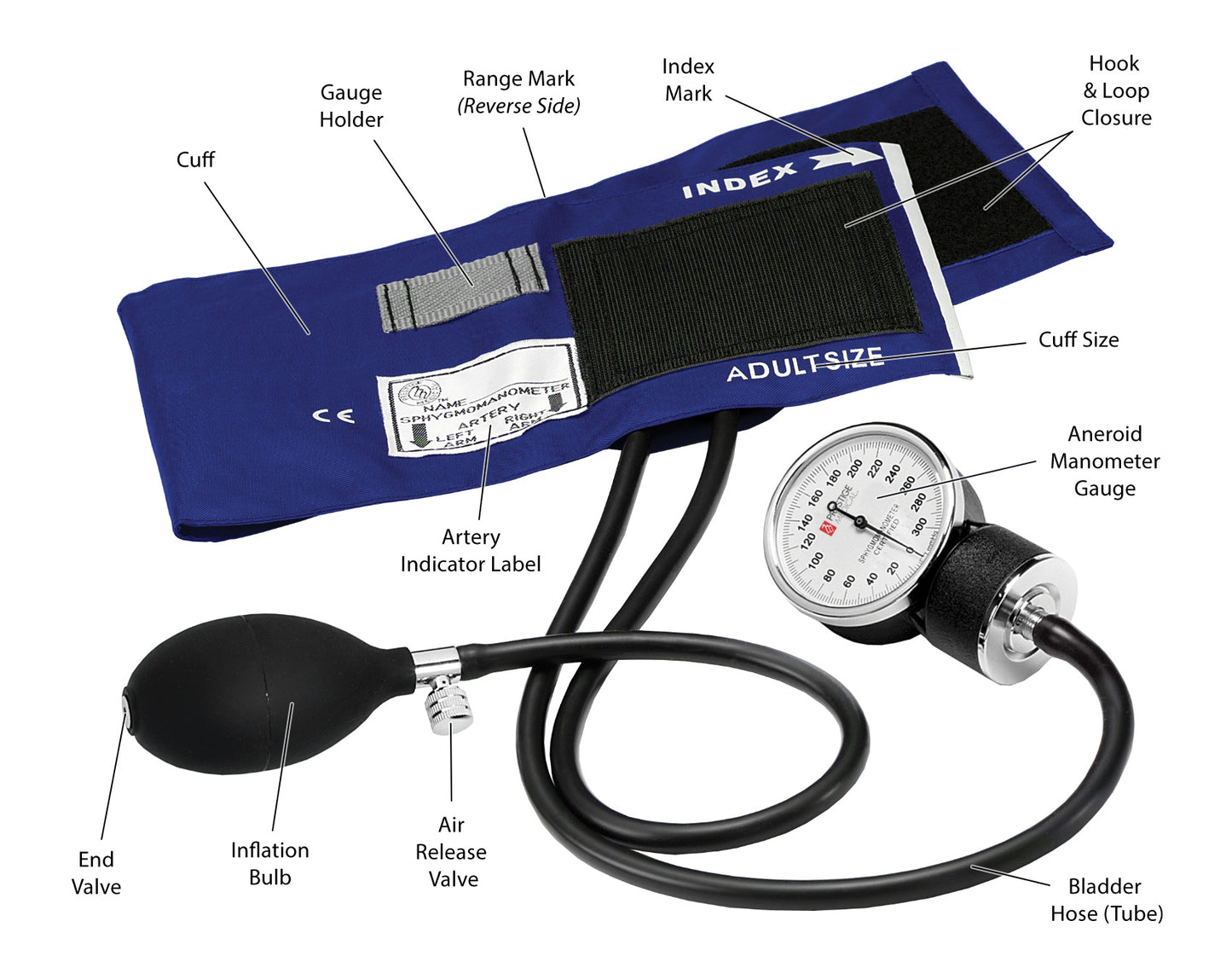 Premium Blood Pressure Aneroid Sphygmomanometer & Carrying Case