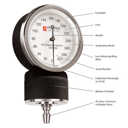 Premium Blood Pressure Aneroid Sphygmomanometer & Carrying Case