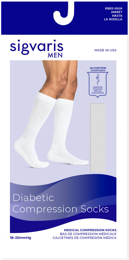 Sigvaris Mens Diabetic Compression Socks 18-25 mmHg