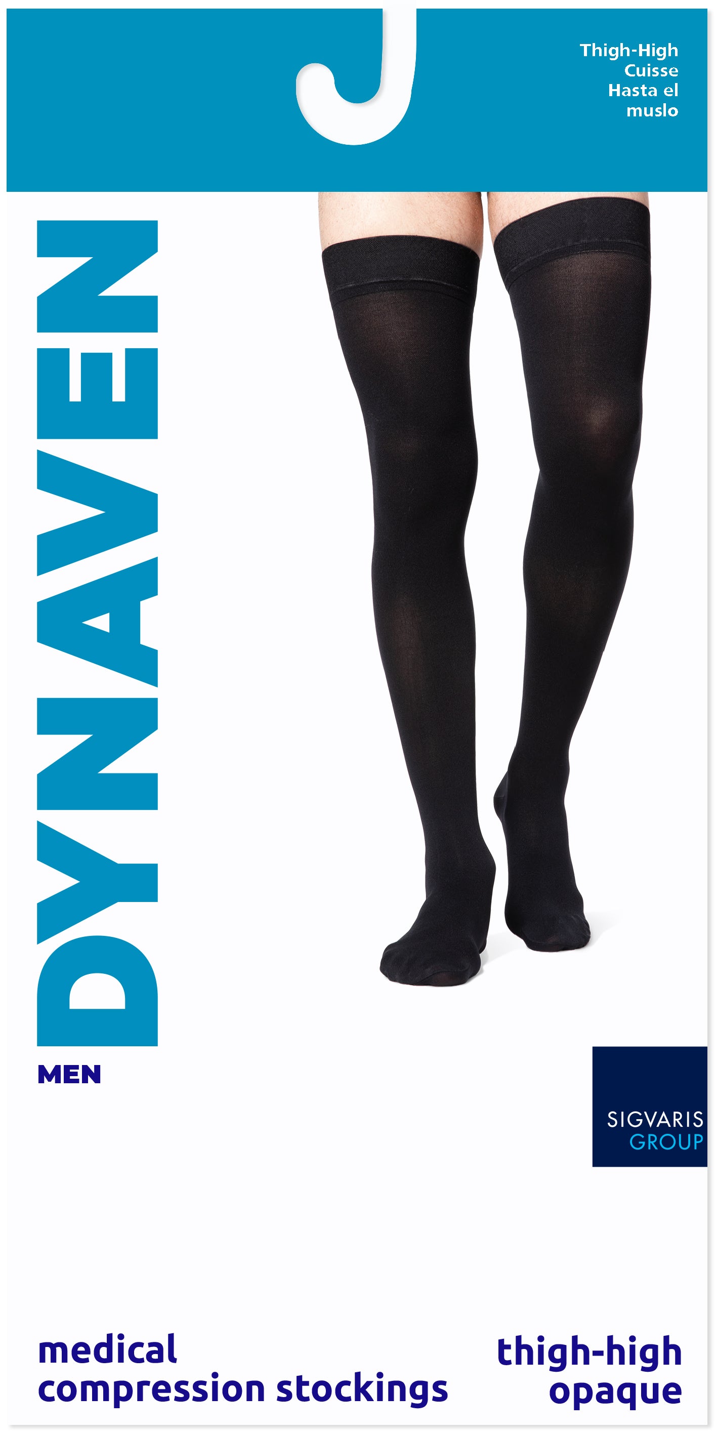 Sigvaris Dynaven Men's Thigh High 20-30mmHg