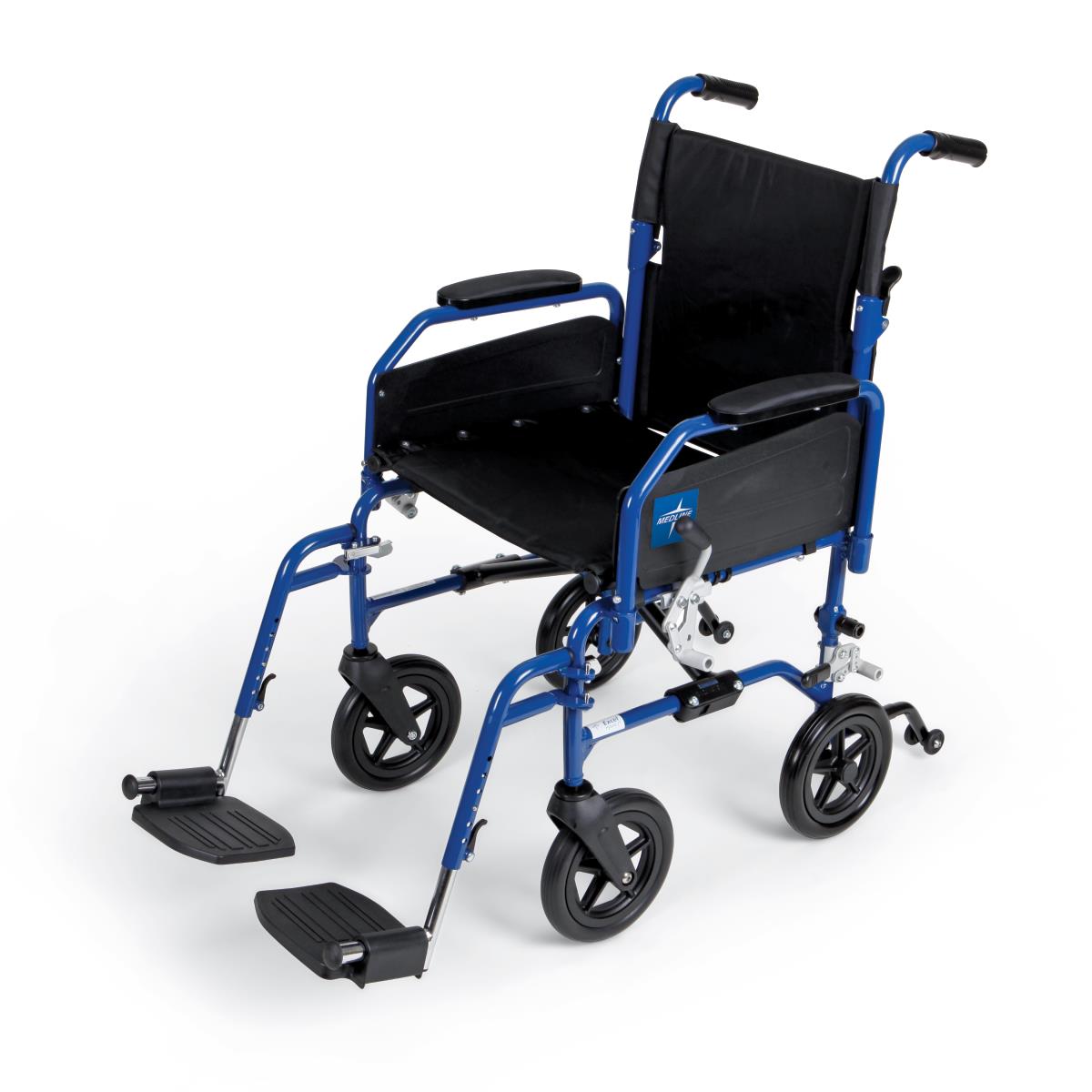 Medline Hybrid 2 Wheelchair + Transport Chair with Removable Desk-Length Arms