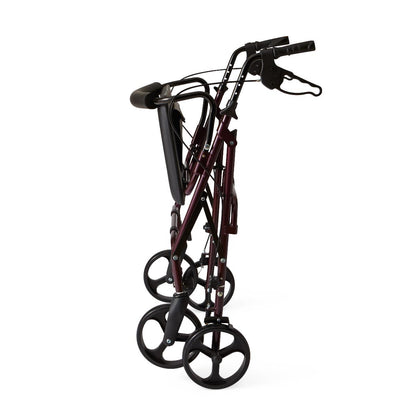 Medline Heavy Duty Bariatric Mobility Rollator with 8 Inch Deluxe Wheels, 400 lbs Capacity