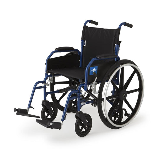 Medline Hybrid 2 Wheelchair + Transport Chair with Removable Desk-Length Arms