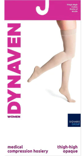 Sigvaris Dynaven Opaque Women's Thigh High 20-30 mmHg