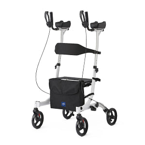 Medline upright aluminum rollator with forearm height handles and seat