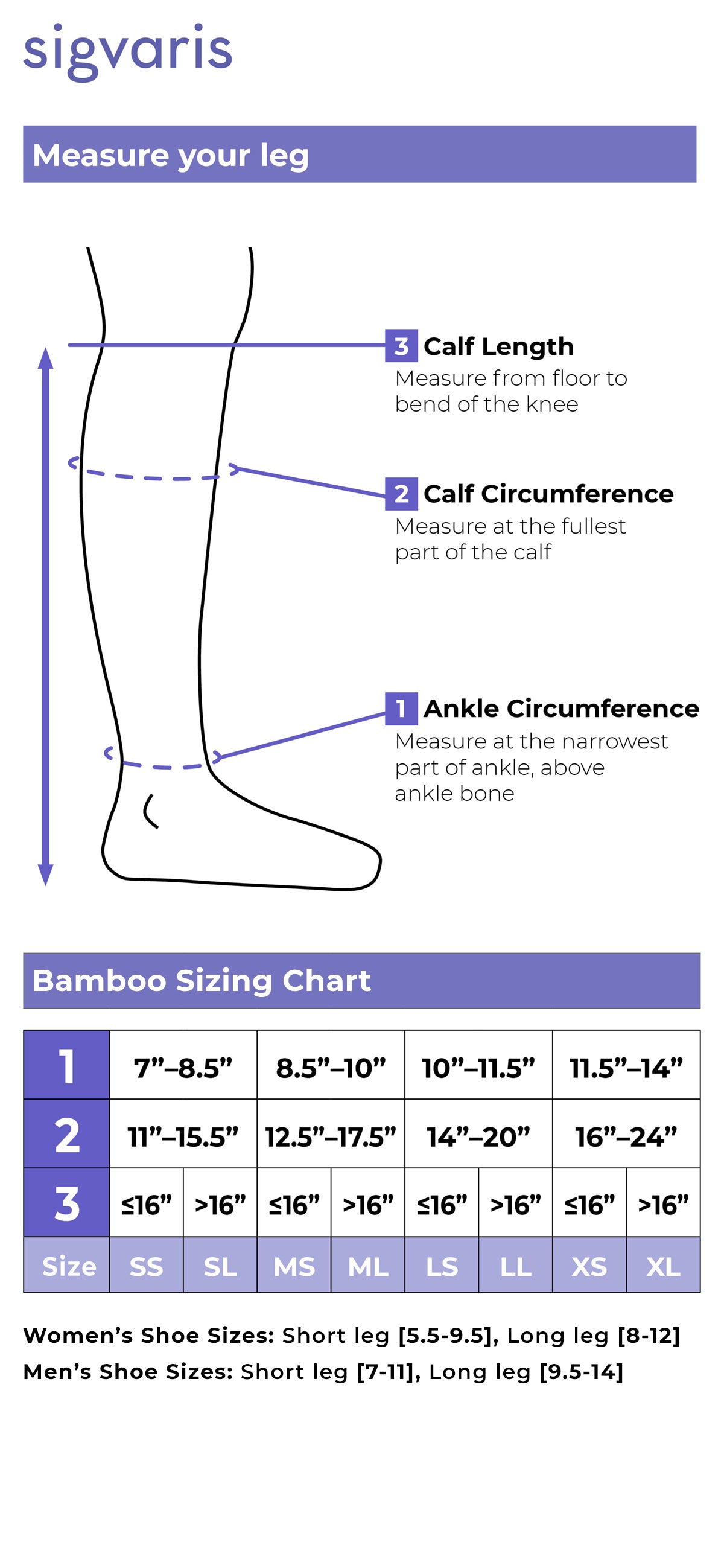 Sigvaris Style Bamboo Calf 20-30 mmHg