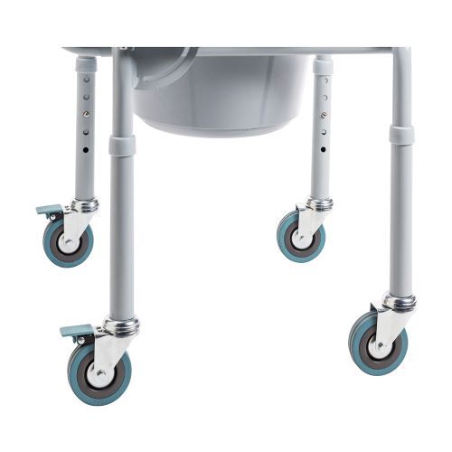 Drive Medical Steel Drop-Arm Bedside Commode