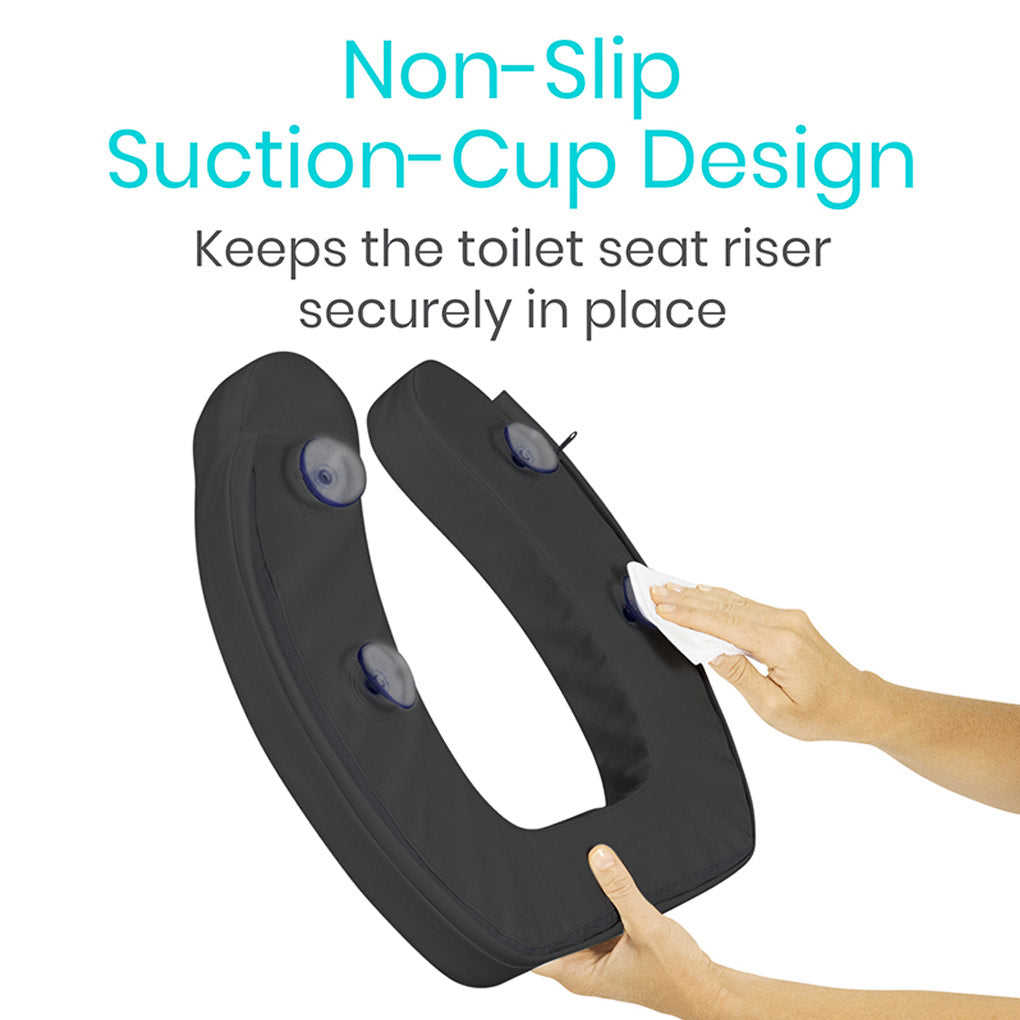 Toilet Seat Cushion Black 2" Soft