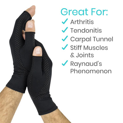 Copper Arthritis Gloves Fingerless