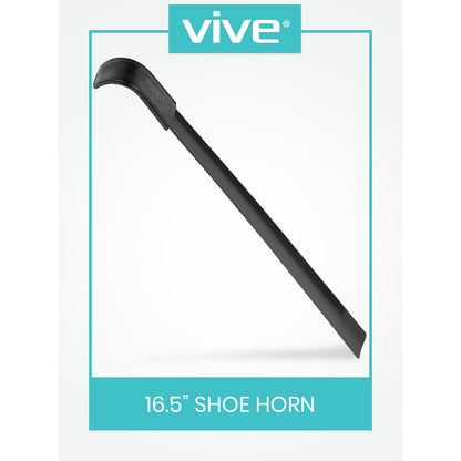 Metal Shoe Horn 16 Inch Black