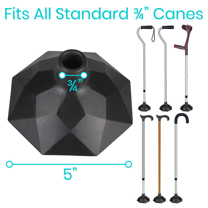 Standing Dome Cane Tip