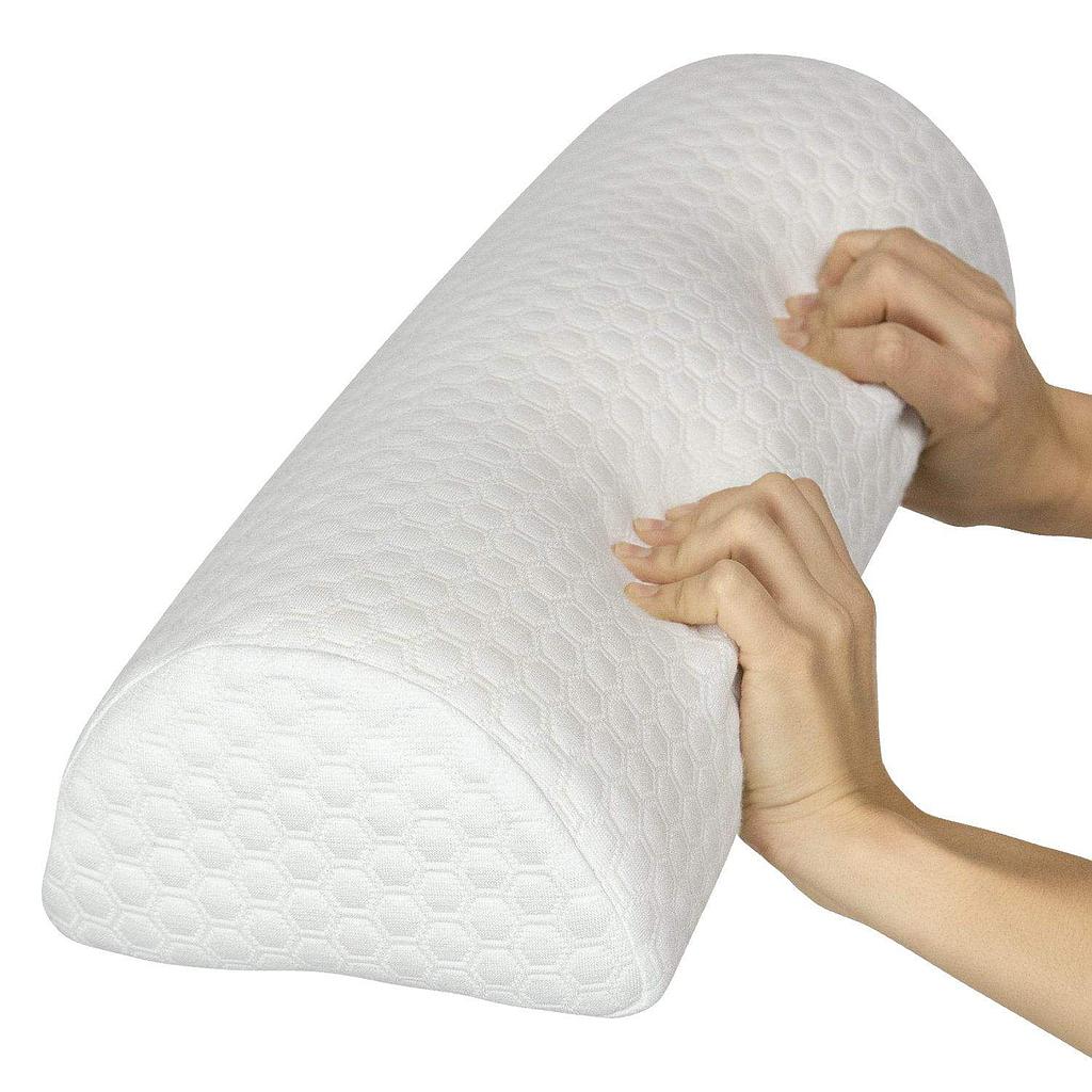 Half Moon Pillow Bolster Memory Foam Knee Cushion Back Leg Neck Lumbar  Support