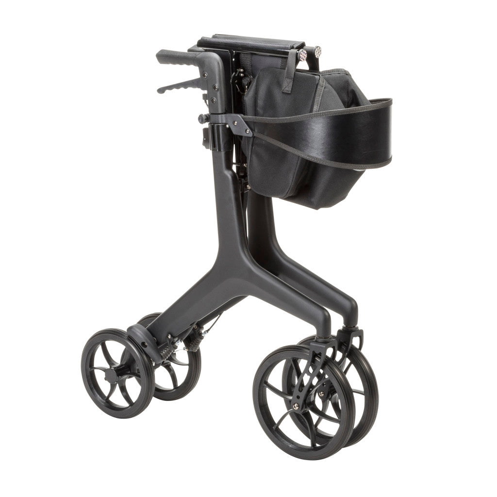 Drive AeroCarbon rollator, folded for storage