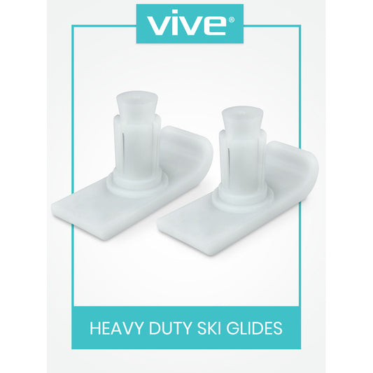 Vive Heavy Duty Walker Ski Glides
