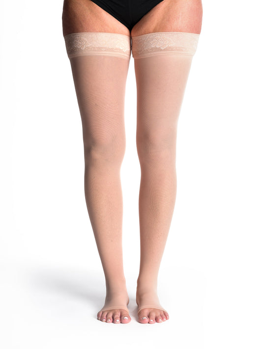 Sigvaris Women's Style Sheer Thigh-High Open-Toe