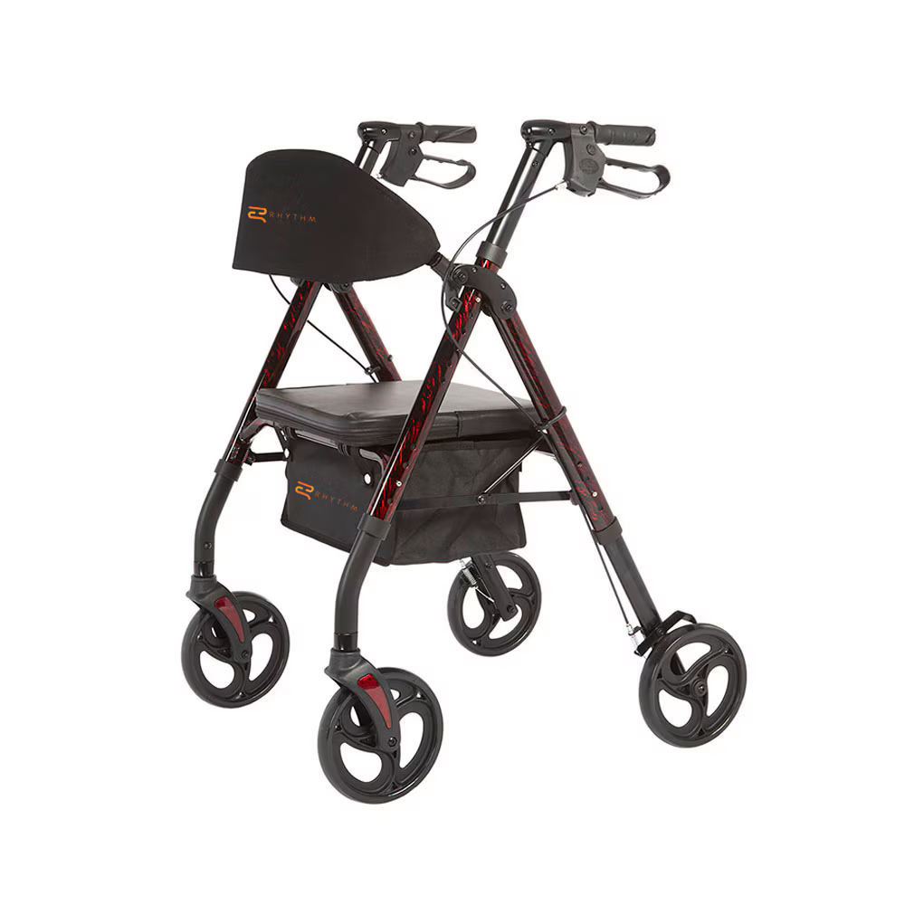 Rhythm Royal Deluxe Universal - Aluminum 4 Wheel Rollator