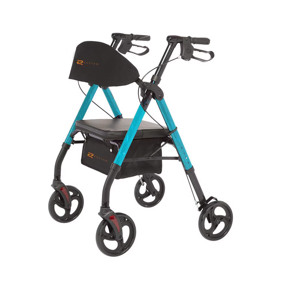 Rhythm Royal Deluxe Universal - Aluminum 4 Wheel Rollator
