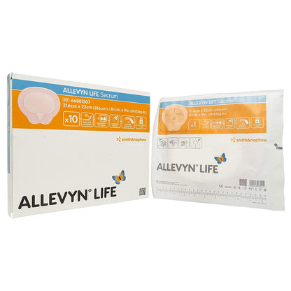 Foam Dressing Allevyn Life 8-1/2 X 9 Inch With Border Film Backing Silicone Gel Adhesive Sacral Sterile