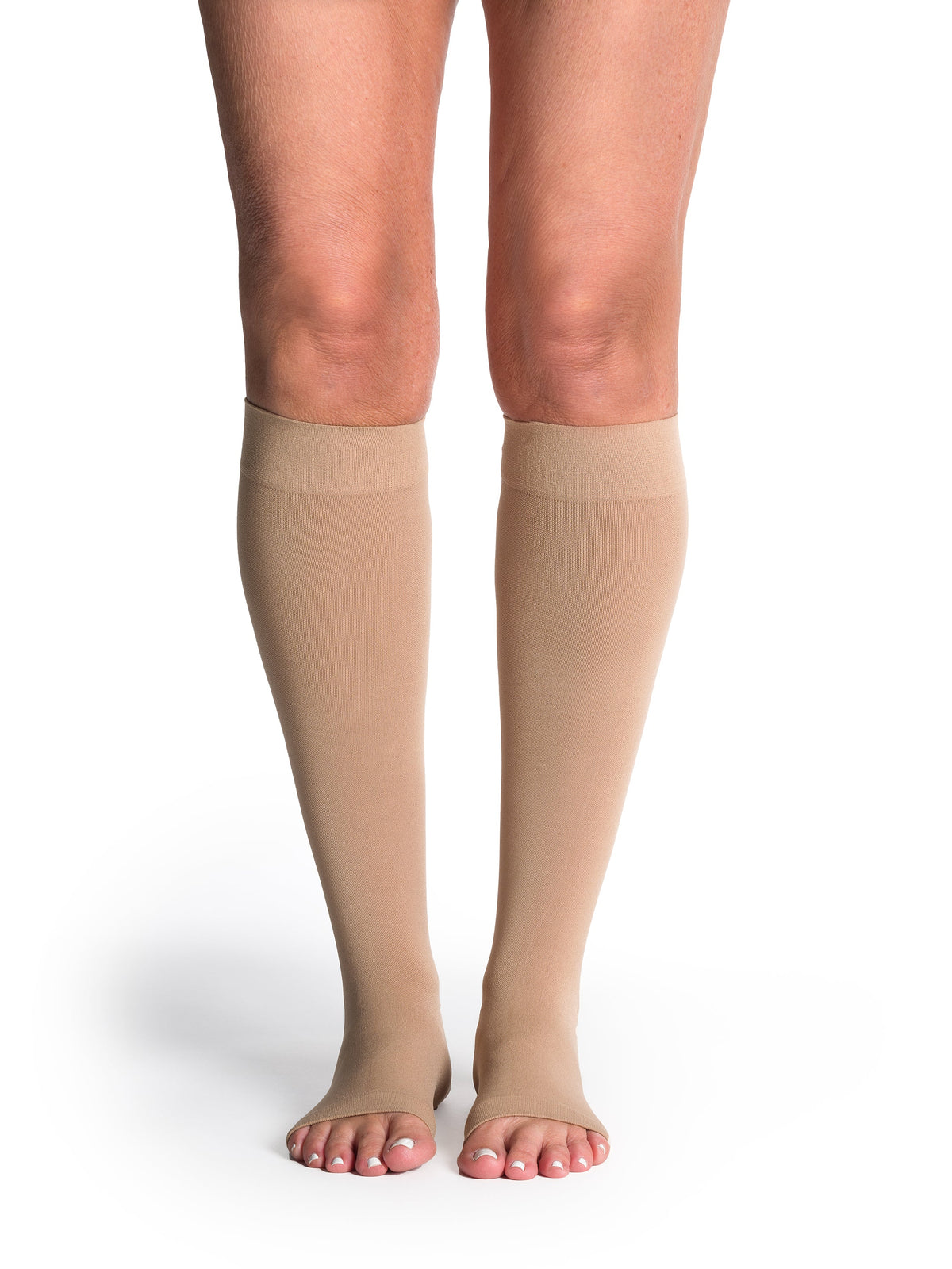 Sigvaris Women's Style Soft Opaque Calf Open-Toe 20-30 mmHg