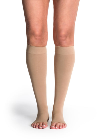 Sigvaris Women's Style Soft Opaque Calf Open-Toe 20-30 mmHg