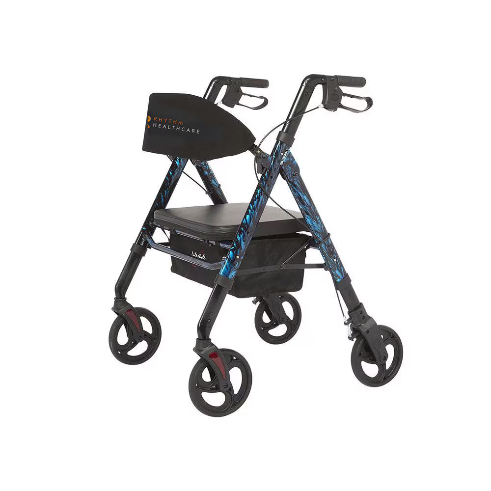 Rhythm Regal Bariatric Rollator - Aluminum, 450 lb, Wide Seat