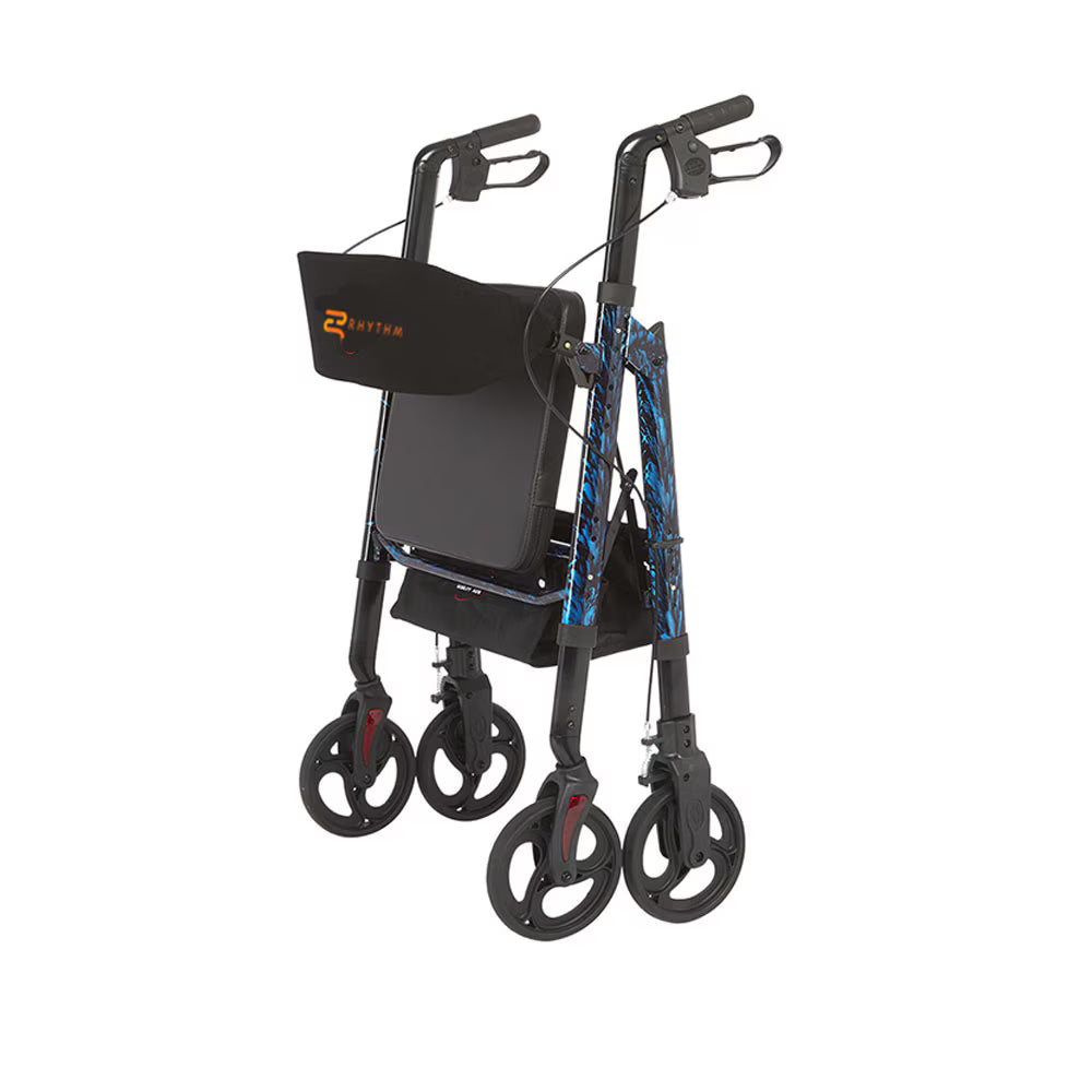 Rhythm Regal Bariatric Rollator - Aluminum, 450 lb, Wide Seat