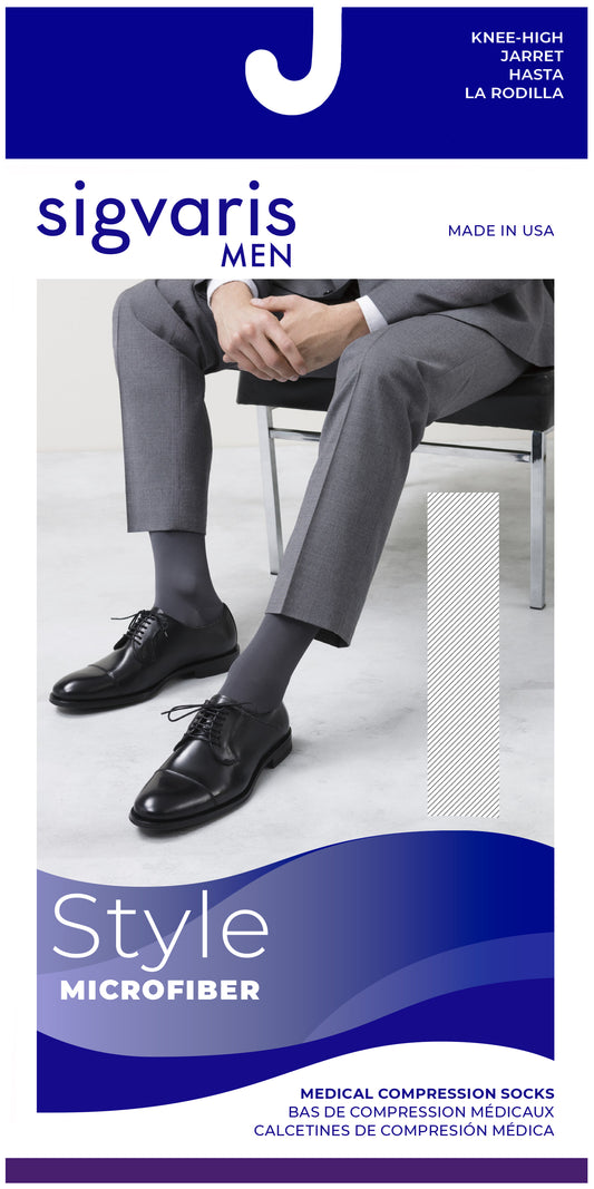 Sigvaris Men's Midtown Microfiber Knee High 15-20mmHg