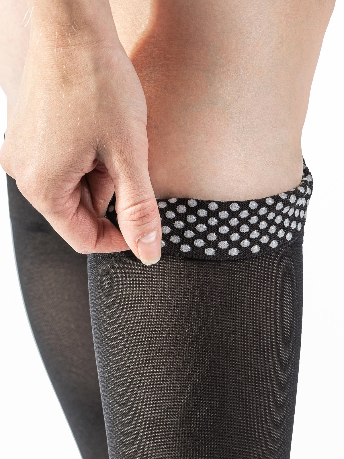 Sigvaris Women's Essential Opaque Plus Calf with Grip-Top