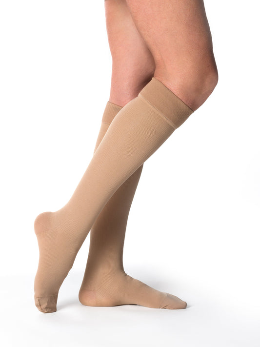 Sigvaris Women's Essential Cotton Calf with Grip-Top 20-30 mmHg