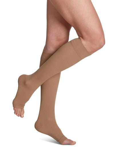 Sigvaris Essential Cotton Calf Open-Toe 20-30 mmHg
