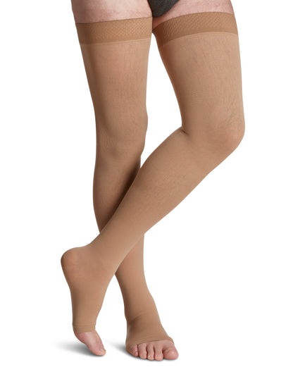 Sigvaris Essential Opaque Thigh-High Open Toe