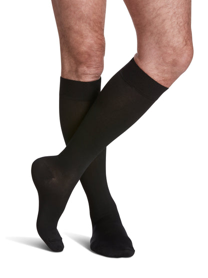 Sigvaris Men's Style Microfiber Calf with Grip-top