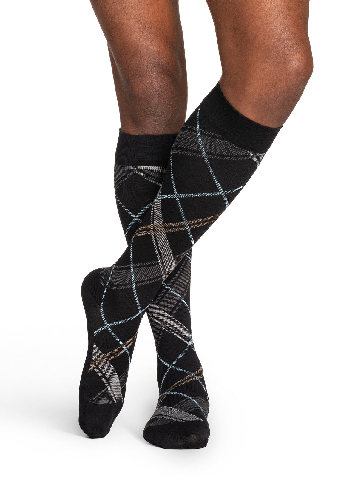 Sigvaris Men's Style Microfiber Patterns Calf 20-30 mmHg