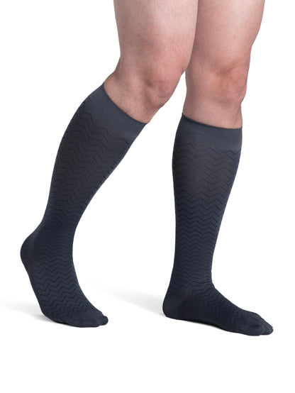 Sigvaris Men's Style Microfiber Patterns Calf 20-30 mmHg