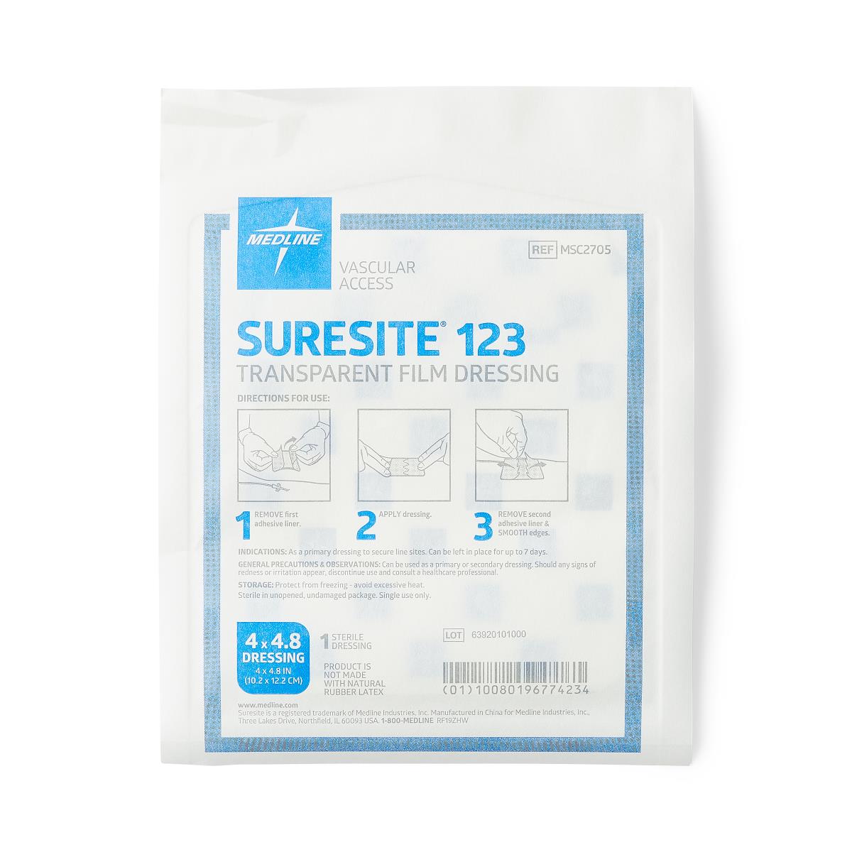 Medline Suresite 123 Transparent Film Dressing