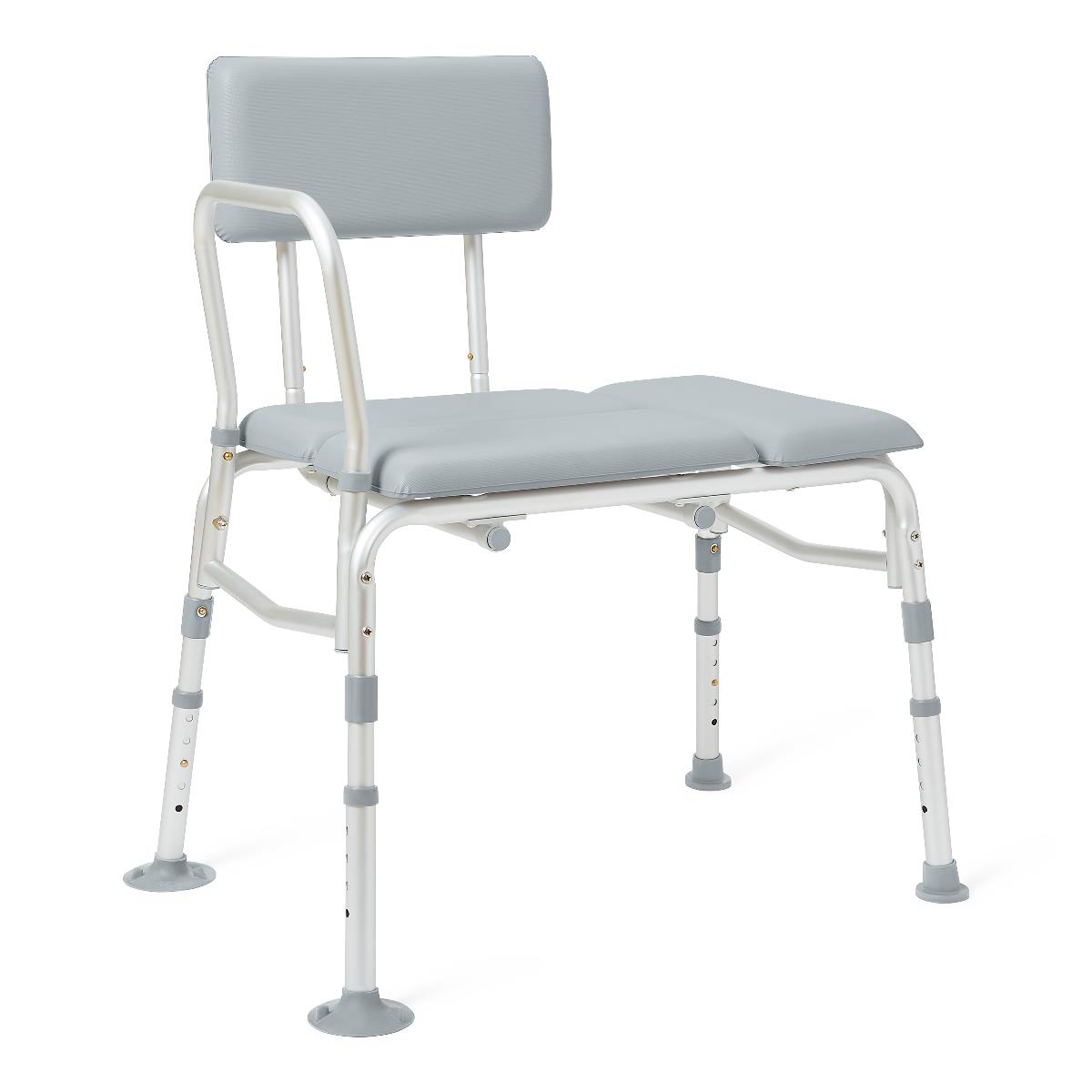 Medline padded tub transfer bench, side view