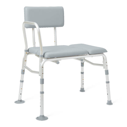 Medline padded tub transfer bench, side view