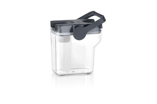 PureWick PW300 portable collection canister with the carry handle raised.