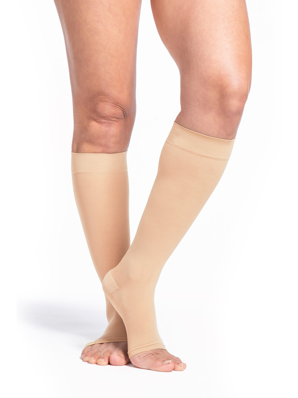 Sigvaris Women's Style Sheer Calf Open-Toe 15-20 mmHg