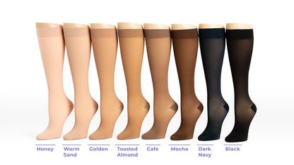 Sigvaris Women's Style Sheer Calf Open-Toe 20-30 mmHg